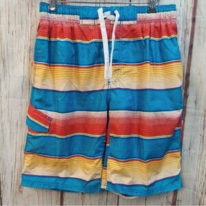 Kanu Surf Colorful Striped Swim Trunks Board Shorts